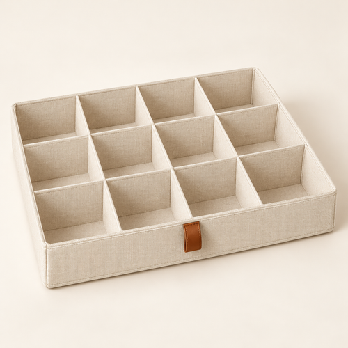 Ivory 12-Compartment Drawer Organizer — view 1