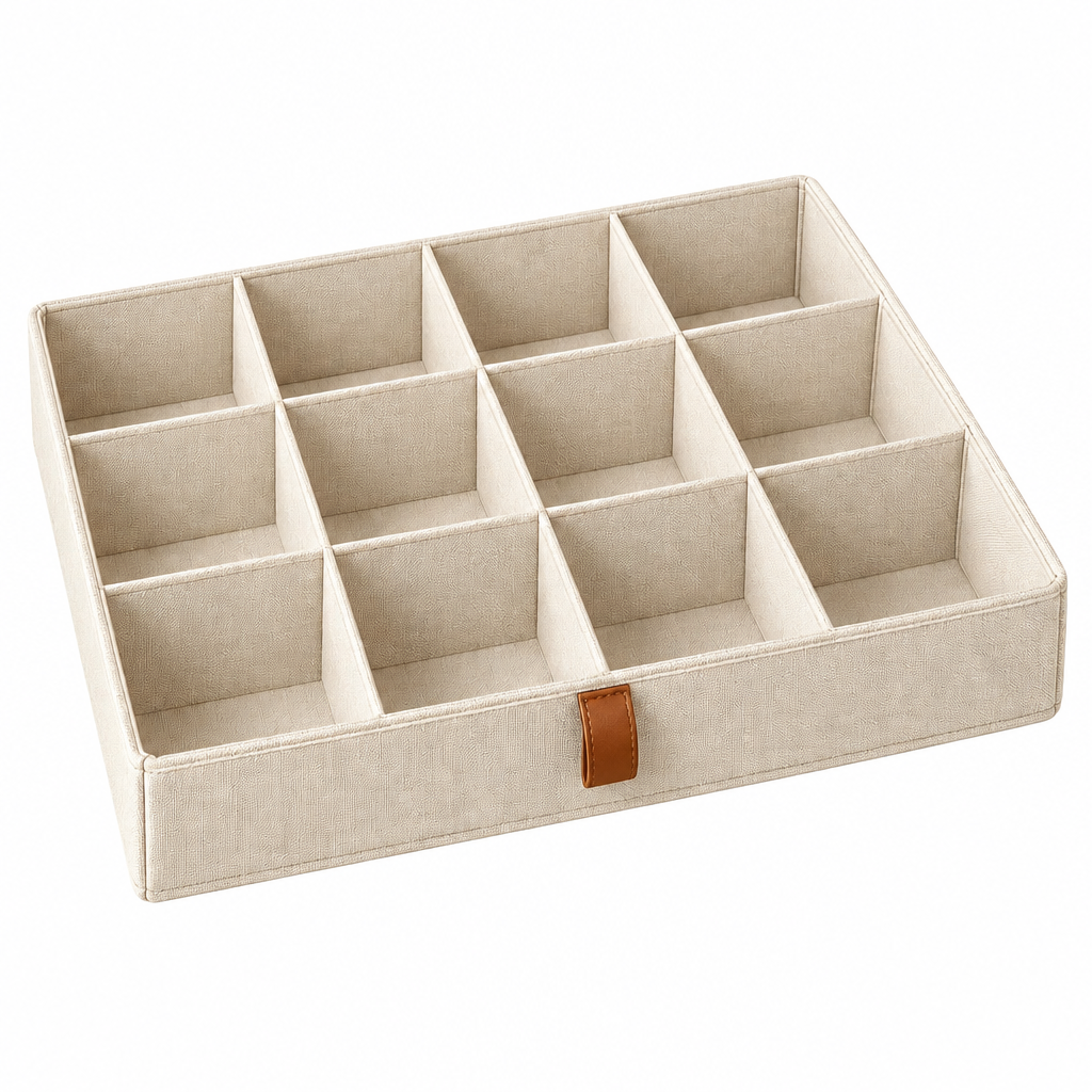 Ivory 12-Compartment Drawer Organizer — view 4