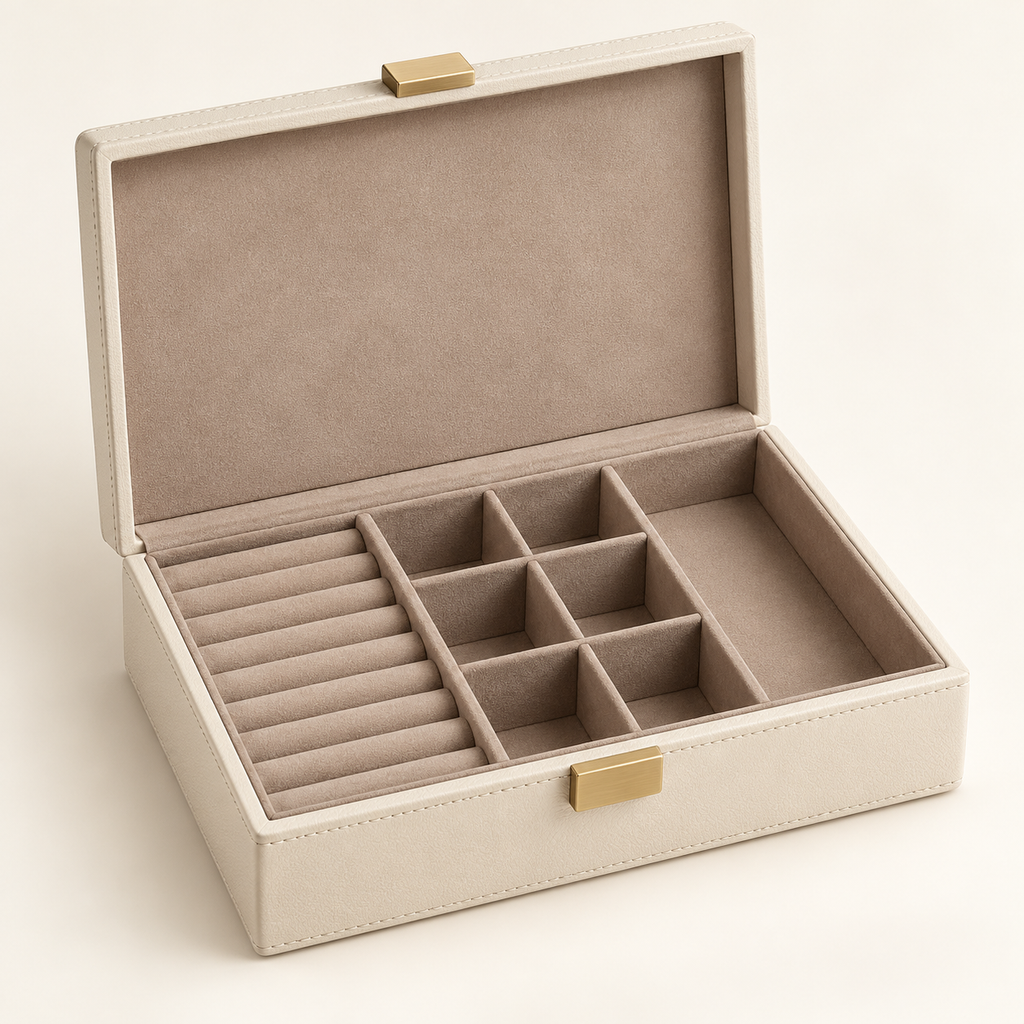 Ivory Compartment Jewelry Box — view 1