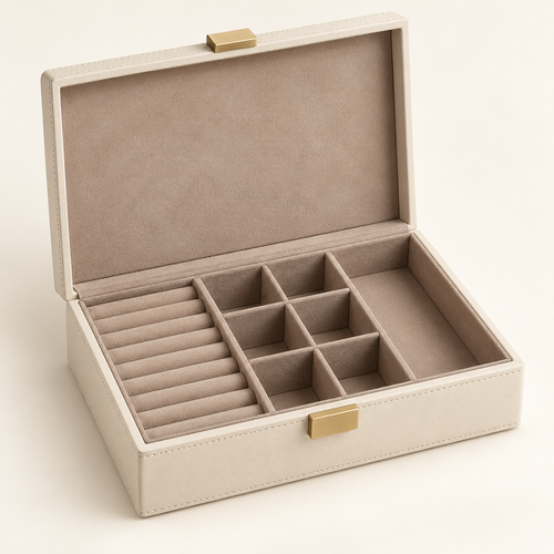 Ivory Compartment Jewelry Box — view 1