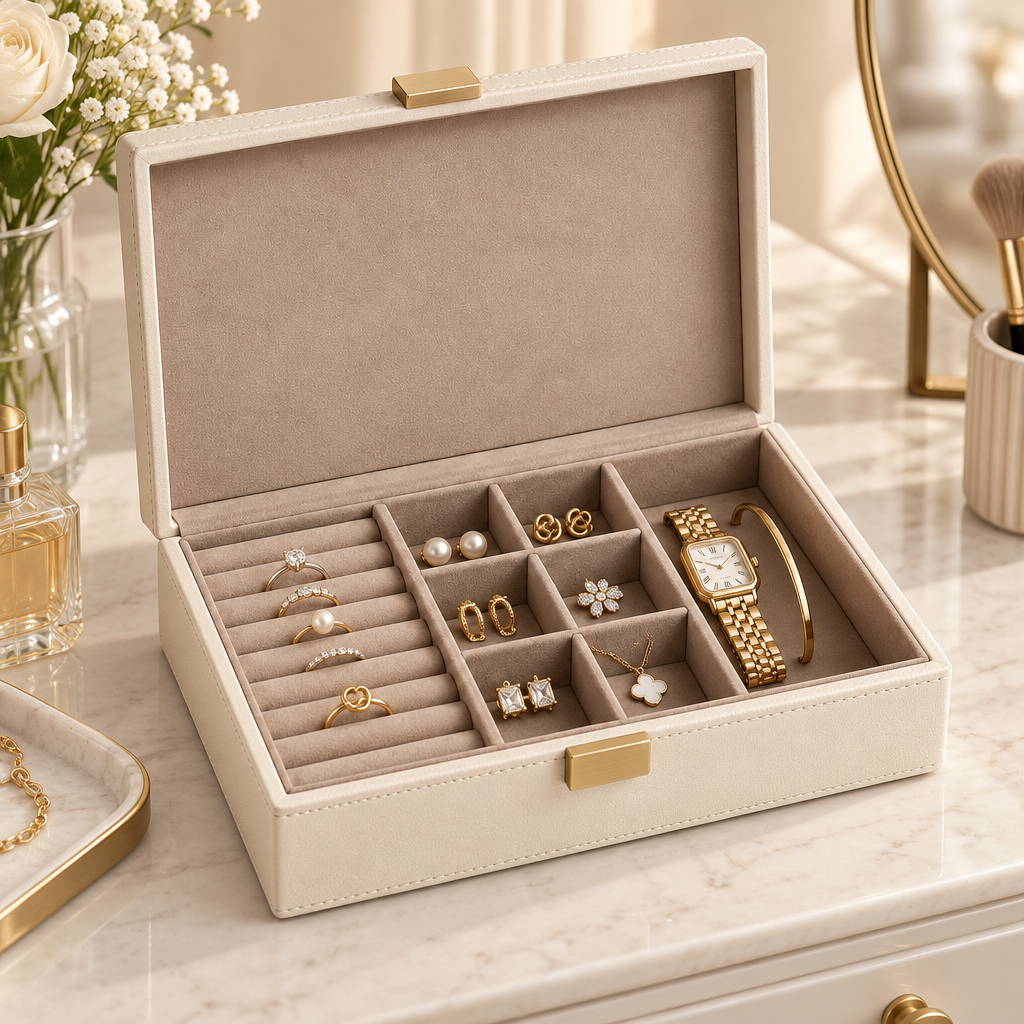 Ivory Compartment Jewelry Box — view 2