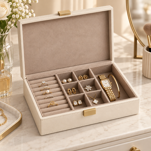 Ivory Compartment Jewelry Box — view 2