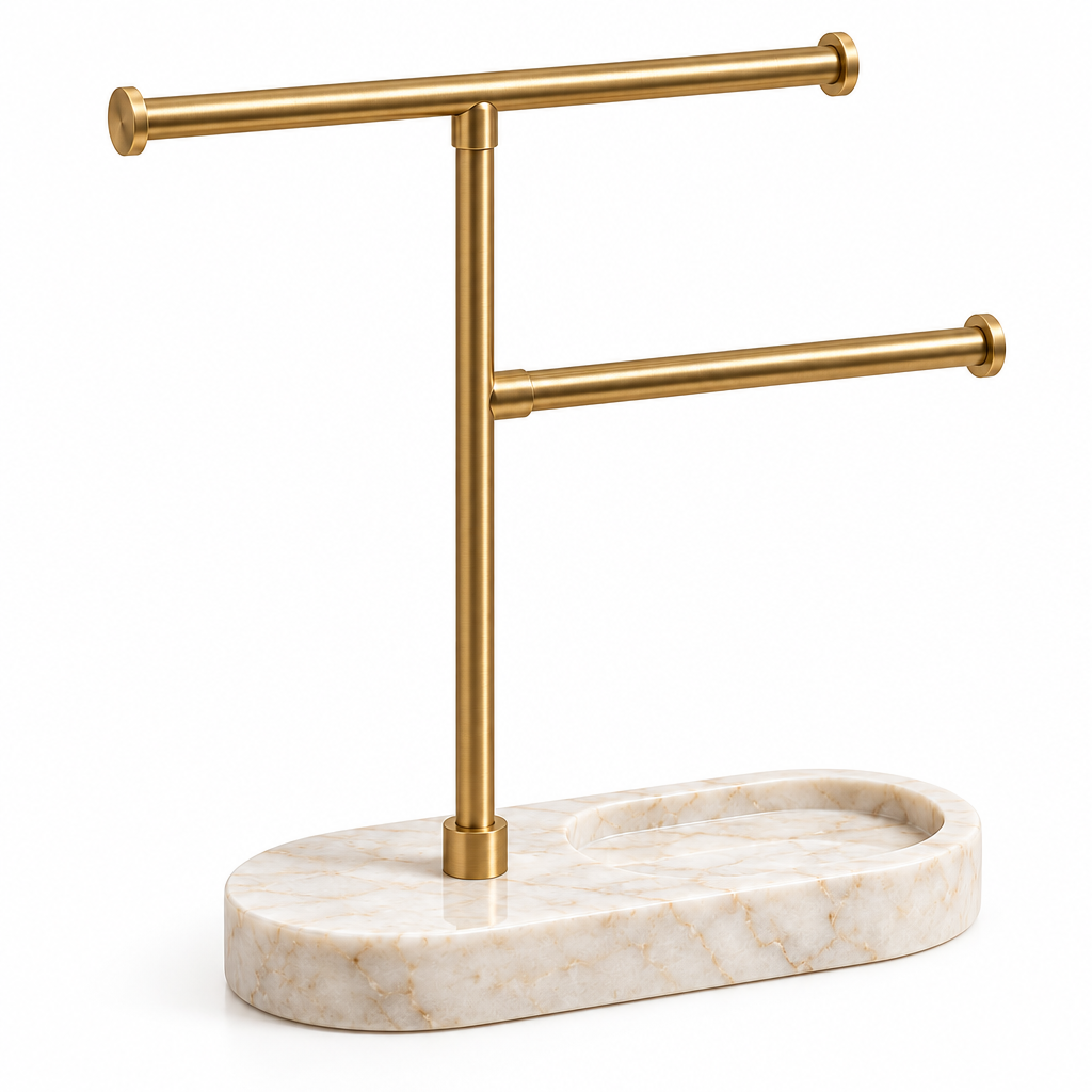 Marble-Look Jewelry Display Stand — view 4