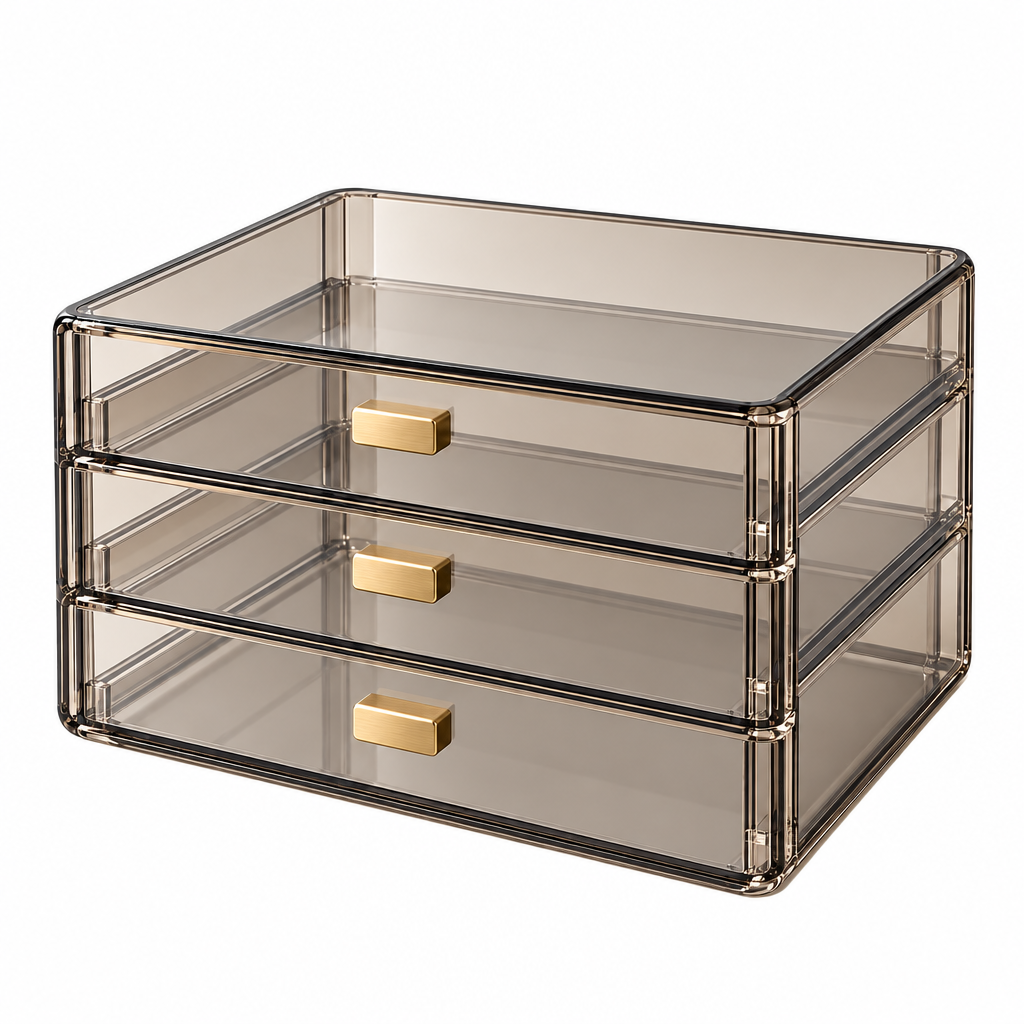 Smoke-Tint Three-Drawer Organizer — view 4