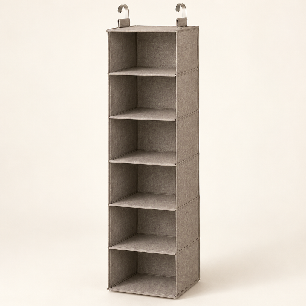 Taupe Six-Shelf Hanging Organizer — view 1